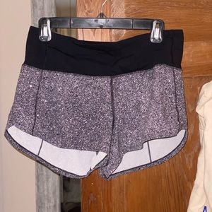 Lululemon running shorts, dark grey with black waistband
